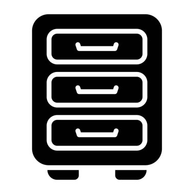 Dosya Kabinesi Web simgesi basit illüstrasyon