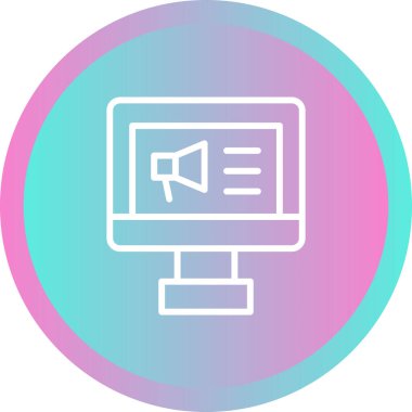 Basit simge vektör illüstrasyonu pazarlanıyor 