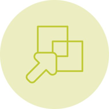 Üst üste bindirme simgesinin vektör ilülasyonu