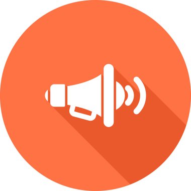  Bullhorn hoparlörü ağ ikonu vektör illüstrasyonu 