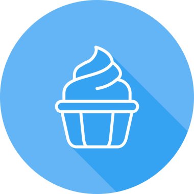 cupcake, web simgesi basit illüstrasyon