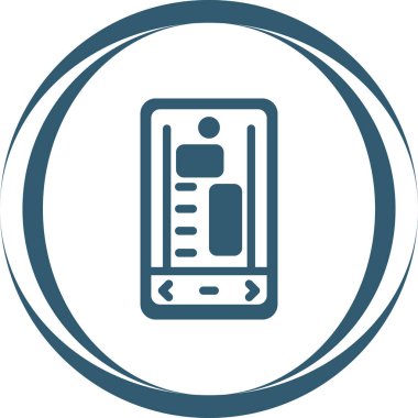 akıllı telefon simgesi, vektör illüstrasyonu basit tasarım