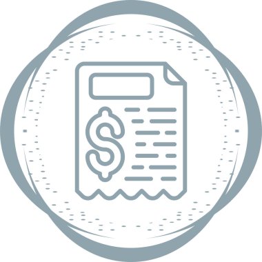 fatura simgesi, vektör illüstrasyonu basit tasarım