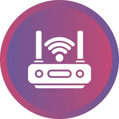 Wi-fi yönlendirici. Web simgesi basit illüstrasyon