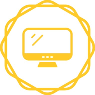 masaüstü monitörü web simgesi, vektör illüstrasyonu