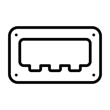 usb port simgesi, vektör illüstrasyonu basit tasarım