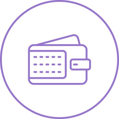 Cüzdan. Web simgesi vektör illüstrasyonu