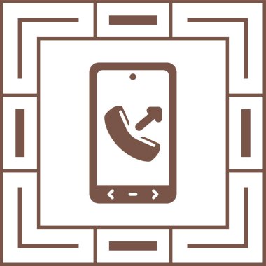 Giden arama simgesi, vektör çizim