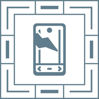 akıllı telefon simgesi, vektör illüstrasyonu basit tasarım
