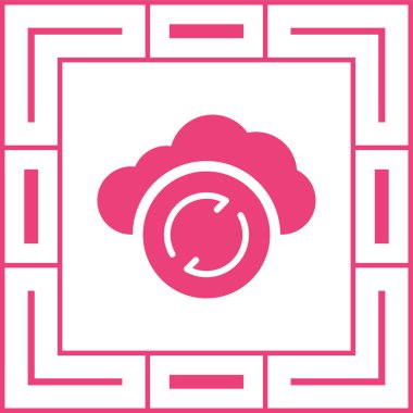 Veri eşzamanla izole edilmiş simge, döndürme simgesi, eşzamanlama vektör simgesi