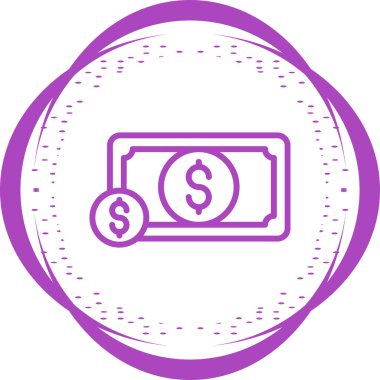 Para için. Web simgesi basit illüstrasyon