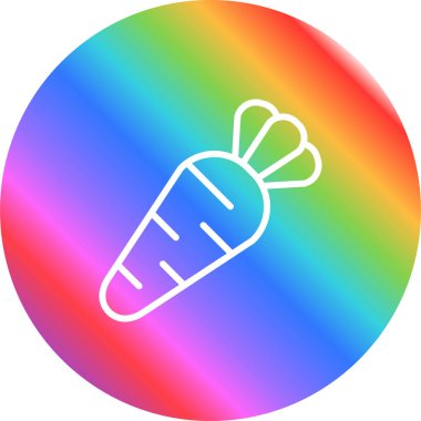 Havuç. Web simgesi basit illüstrasyon