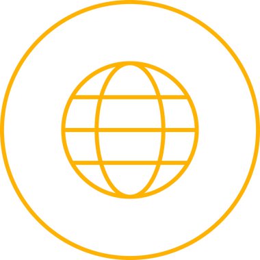 Web Resminin Küresel Simgesi. Global Ağ İşareti. Dünya Siyah ve Beyaz İşareti veya Simgesi. Vektör