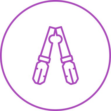 Kablo Crimper simgesi, vektör illüstrasyonu basit tasarım