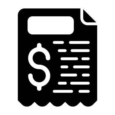 fatura simgesi, vektör illüstrasyonu basit tasarım