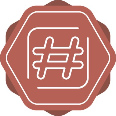 hashtag işareti vektör illüstrasyonuName 