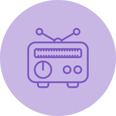 Radyo. Web simgesi vektör illüstrasyonu 