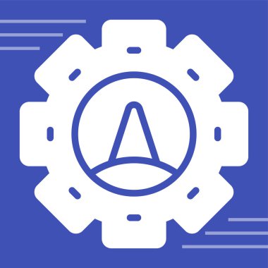 Hız göstergesi veya Tachometer simgesi. Beyaz Hız Sembolü İzole Edildi 