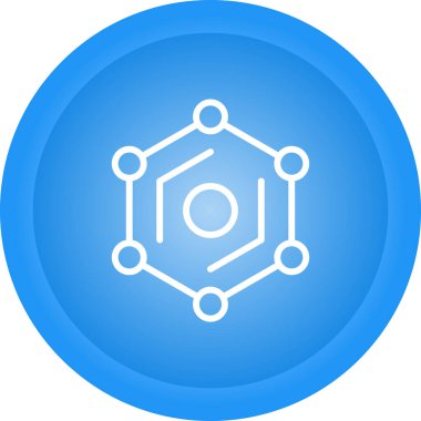 Basit bir altıgen simgesi, web basit illüstrasyonu