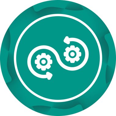 DevOps simgesi, vektör illüstrasyonu basit tasarım