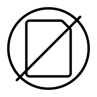 Beyaz Arkaplanda Kağıtsız Simge İzole Edildi