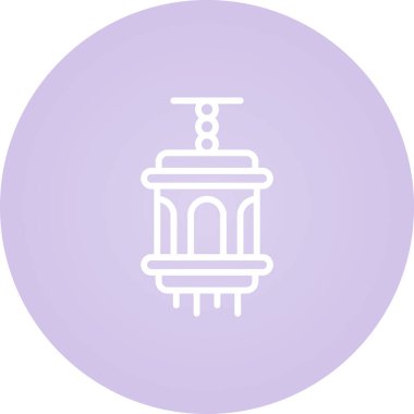 Kamp Feneri Simgesi. Lamba Kampı. Yaşlı Gazyağı Lambası. Retro Gaz Lambası. 