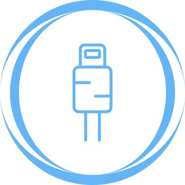 Kablo web simgesi, vektör çizim