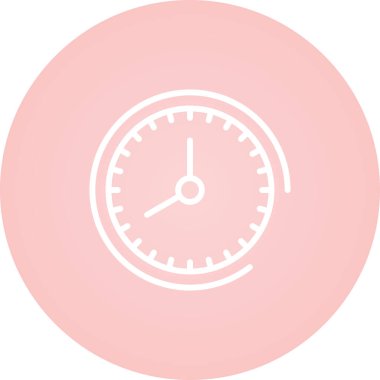 Saat web simgesi, basit vektör illüstrasyonu