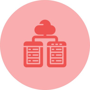 veri merkezi simgesi vektör illüstrasyonu