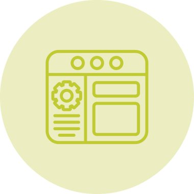 Web tarayıcı simgesi, vektör çizim     