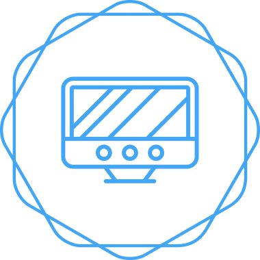 masaüstü monitörü web simgesi, vektör illüstrasyonu