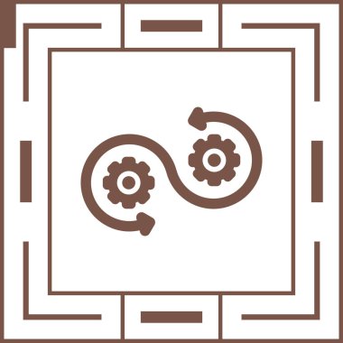 DevOps simgesi, vektör illüstrasyonu basit tasarım