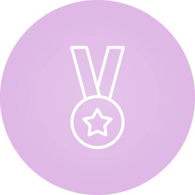 Madalya web simgesi, basit vektör illüstrasyonu