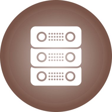 Adanmış Sunucu simgesi, vektör illüstrasyonu basit tasarım