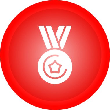 Madalya web simgesi, basit vektör illüstrasyonu