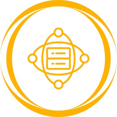 Küme Sunucusu vektör çizgisi simgesi