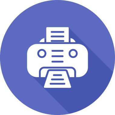 Yazıcı. Web simgesi basit illüstrasyon