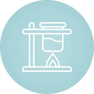 Bunsen Burner simgesi, vektör illüstrasyonu