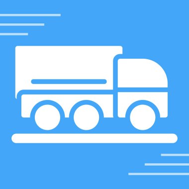 Kamyon web simgesi. Vektör illüstrasyonu