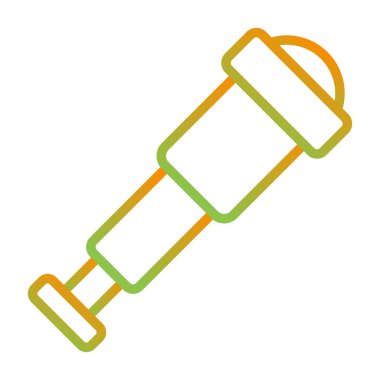 Teleskop simgesi. Eğitim ve bilim koleksiyonundan ince çizgili teleskop ikonu. Beyaz arkaplanda izole edilmiş ana hat vektörü