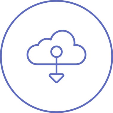  Bulut Yerlisi ikon vektör illüstrasyonu 