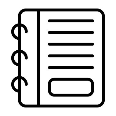 notepad simgesi, vektör illüstrasyonu basit tasarım