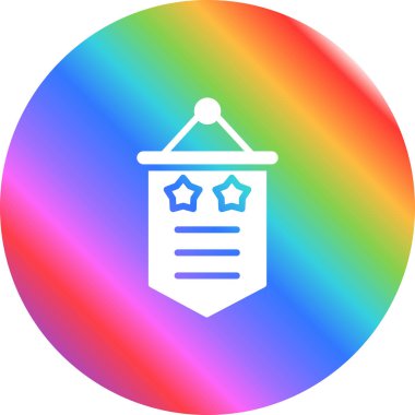 Banner simgesinin vektör illüstrasyonu