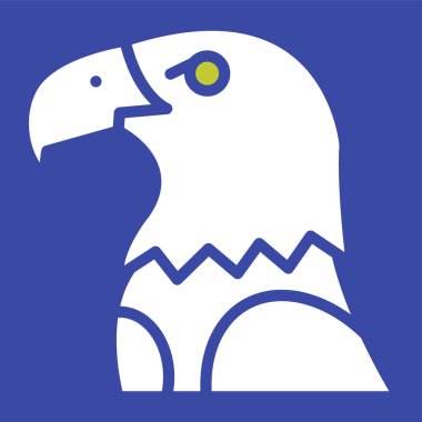 Kartal. Web simgesi basit illüstrasyon