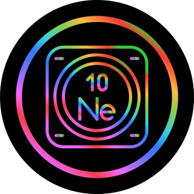 Neon kimyasal işaret simgesi, web illüstrasyonu