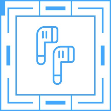 Kulaklıklar. Web simgesi basit illüstrasyon