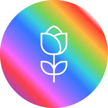 çiçek web simgesi, basit vektör illüstrasyonu