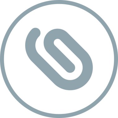 paper clip icon, vector illustration simple design