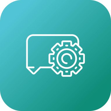 Sohbet balonu simgesi, vektör illüstrasyonu basit tasarım