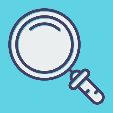 Büyütme cam simgesi vektör illüstrasyonu  